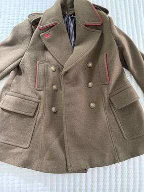 U.S. Army Olive Green and White Jacket with Metal Buttons.New w tags.